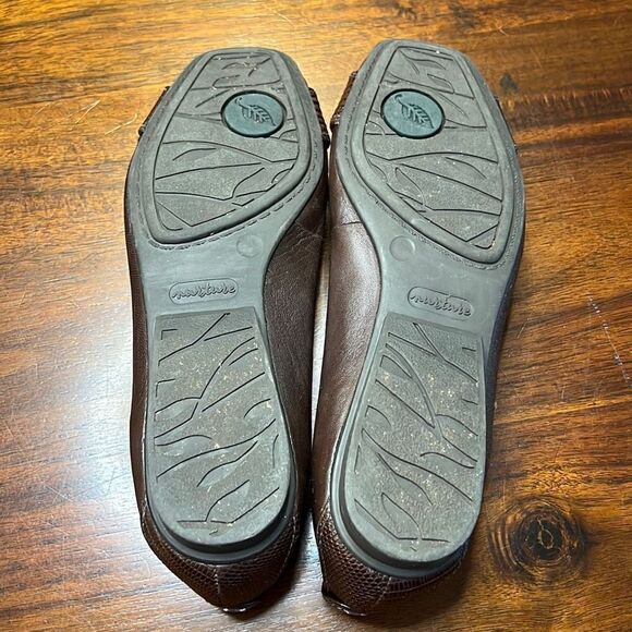 Nurture Karli Brown Leather Belt Toe Accent Flats US 6.5 - Picture 7 of 7